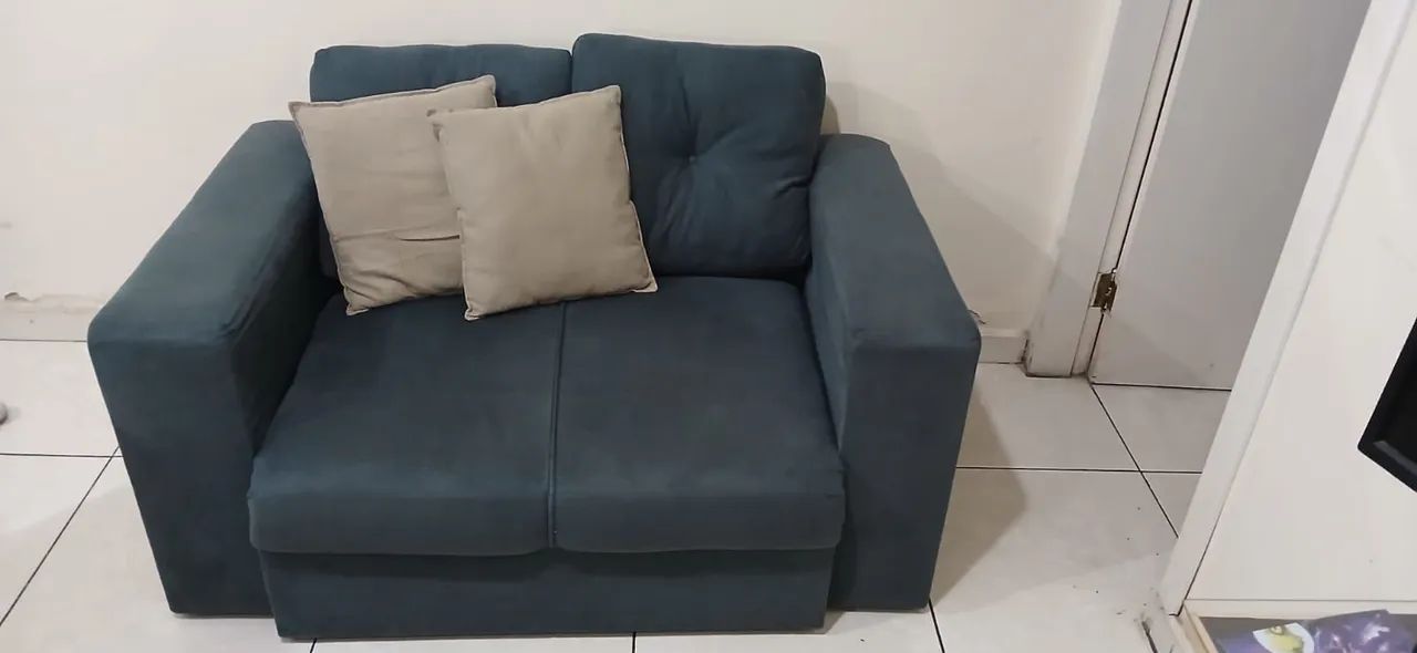 Sofá 2 lugares Suede - Semi Novo - Foto 2
