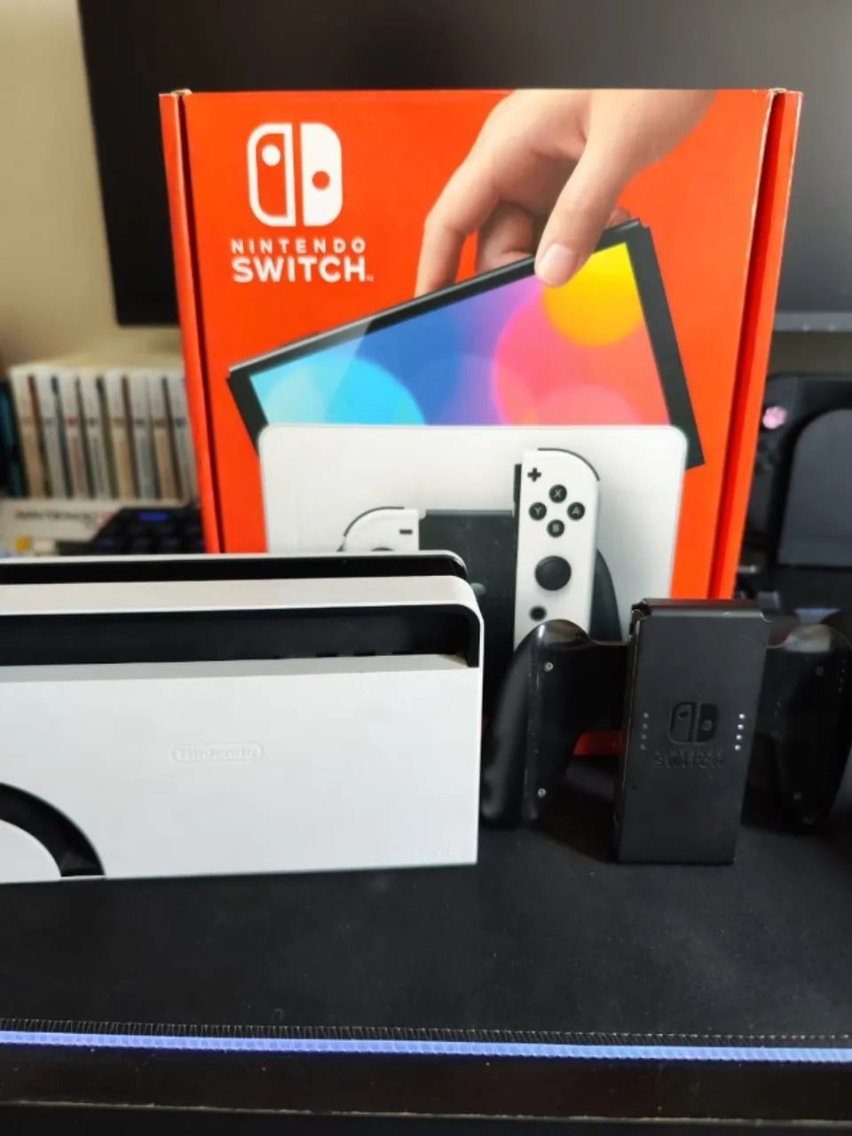 Switch Oled Bloqueado + Acessórios - Foto 2