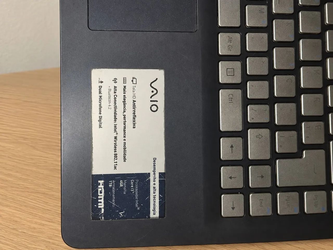 Notebook VAIO C14 Core i3, 4GB RAM, 1TB - Funcionando - Foto 2