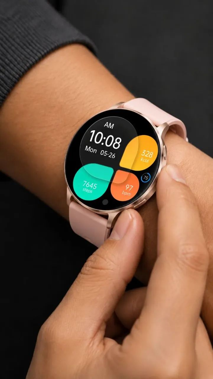 Smartwatch KM100 Dourado Premium ?
