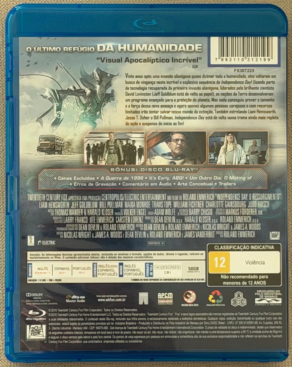 Blu-Ray Independence Day - O Ressurgimento (original) - Foto 2