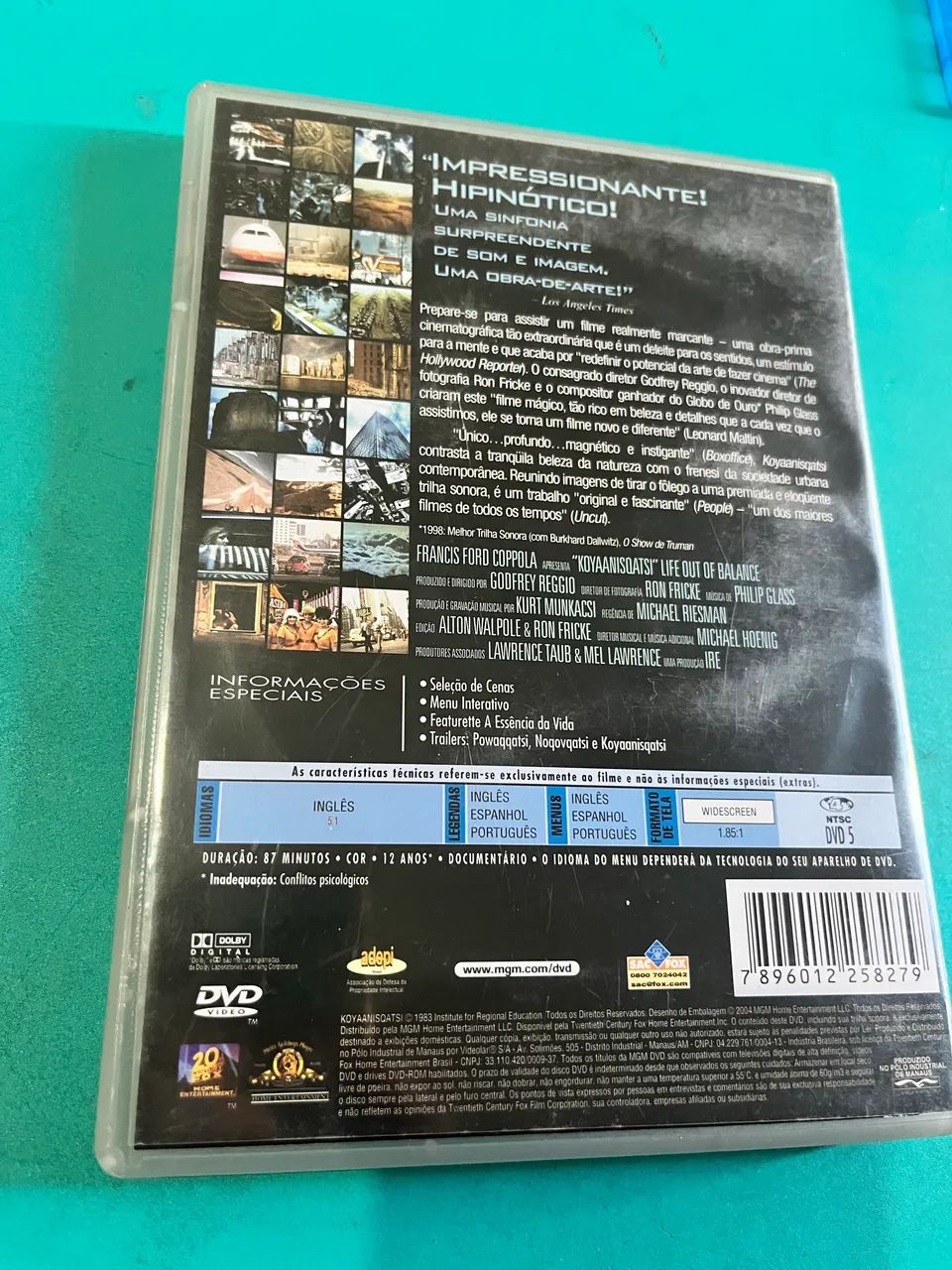 Dvd original KOYAANISOATSI Uma vida fora de equilíbrio - Foto 3