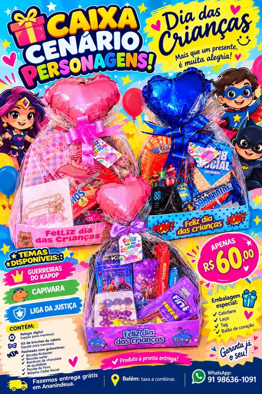 DIA DAS CRIANÇAS CESTAS PRESENTEÁVEIS ! - Foto 3