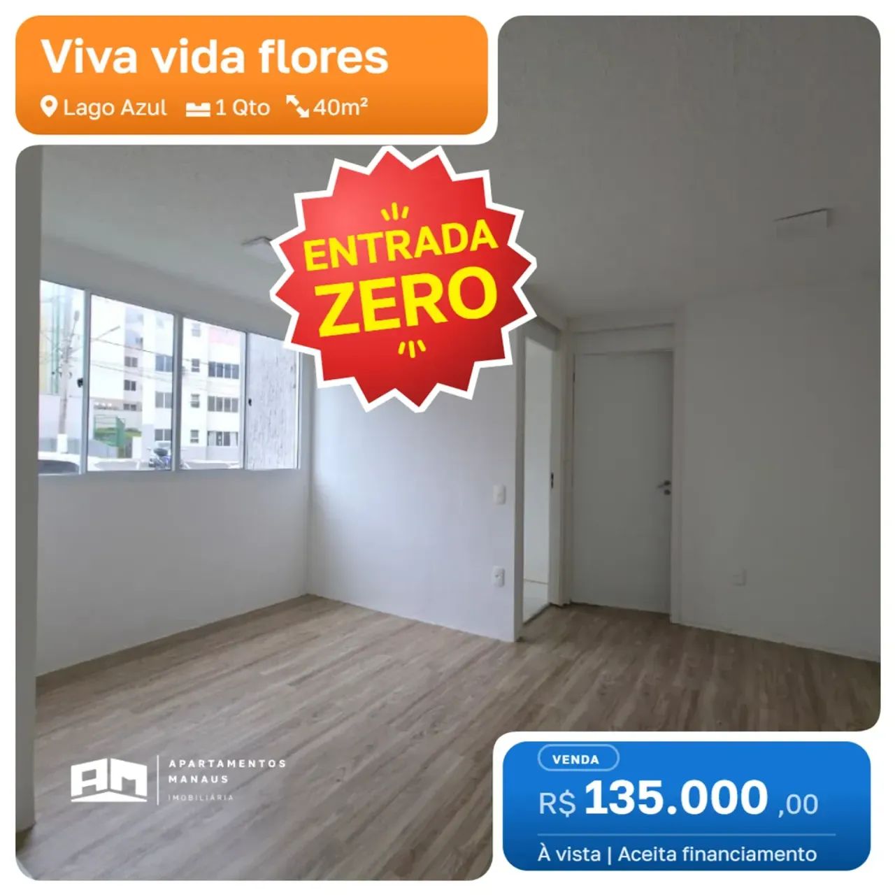 Viva Vida flores - 1 Quarto -  Lago Azul