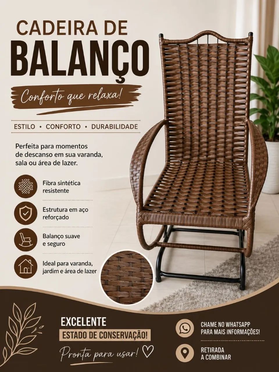 Cadeira de balanço. 