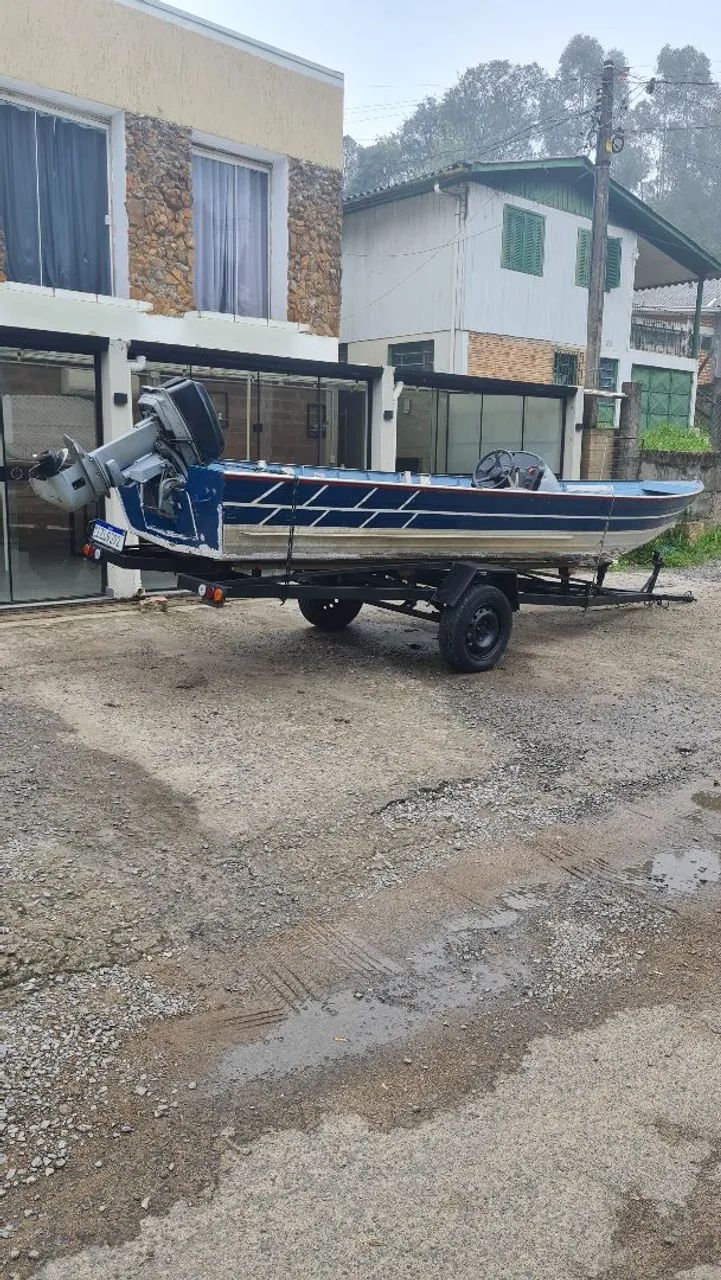 BARBADA Barco alumínio com Motor 30 HP e reboque  - Foto 4