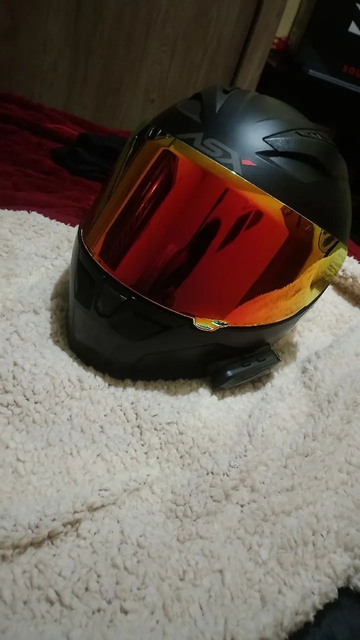 CAPACETE ASX PRETO FUMÊ - Foto 5