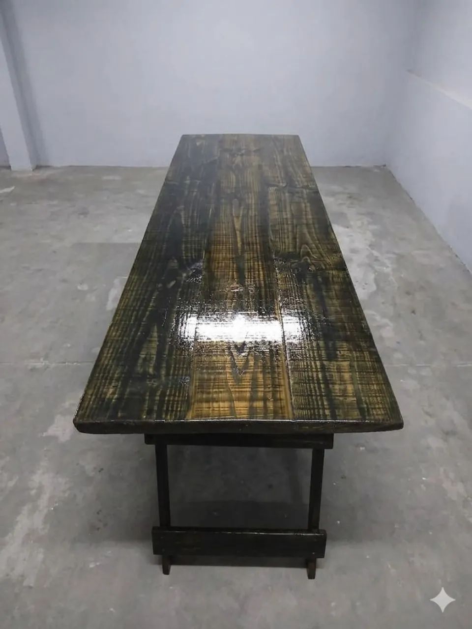 Mesa rustica artesanal com 2,40 M