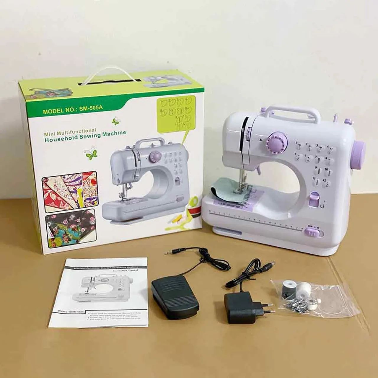 Mini máquina costura portátil 