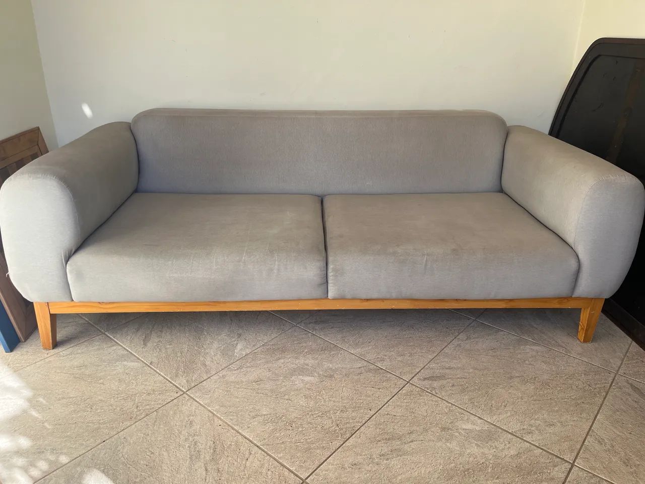 Sofá Oppa cinza 3 lugares - Foto 4
