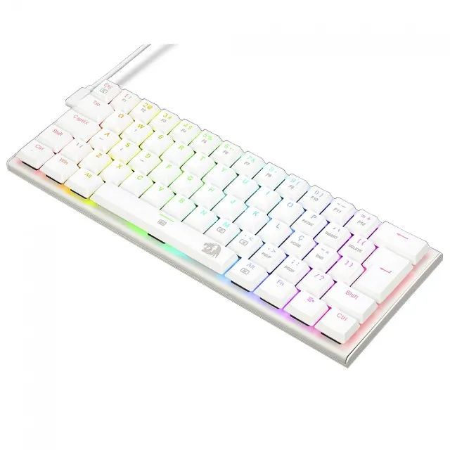 Teclado Mecânico Gamer | Redragon Anivia Lunar White | RGB | 60% | Switch Blue - Loja FH - Foto 3