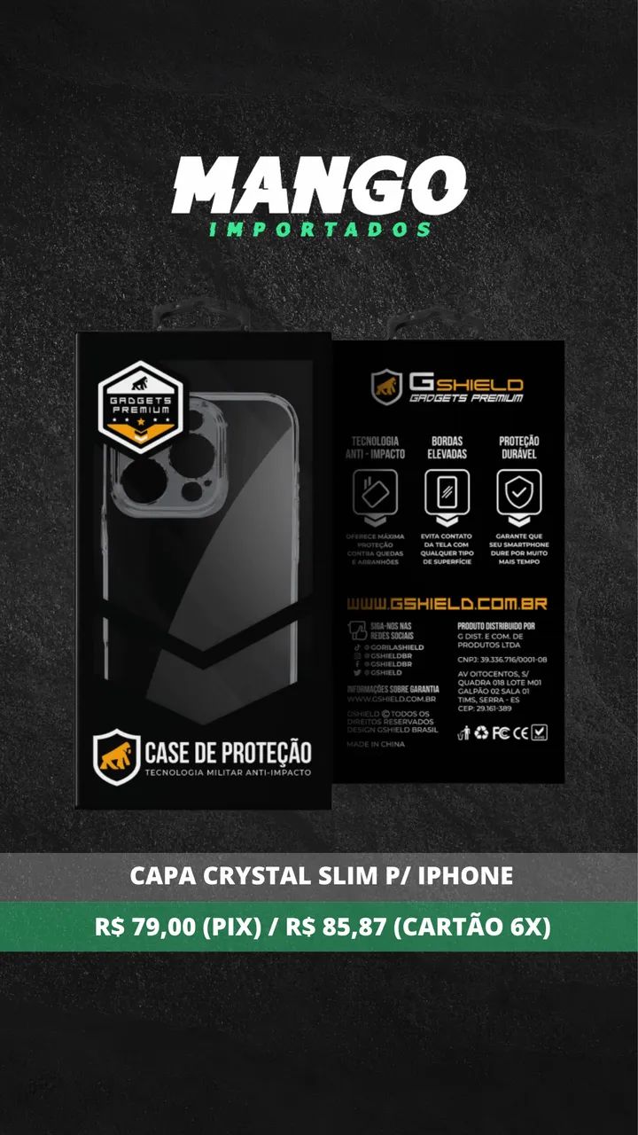 Capa Crystal Slim para iPhones 16 Pro e 16 Pro Max - Foto 2
