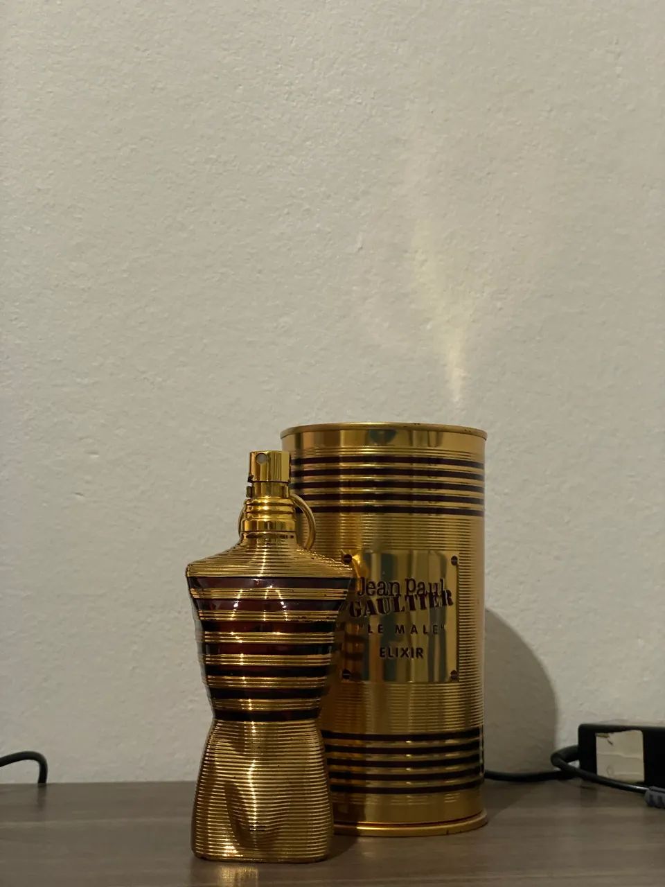 Frasco e Lata VAZIOS Lê Male Elixir