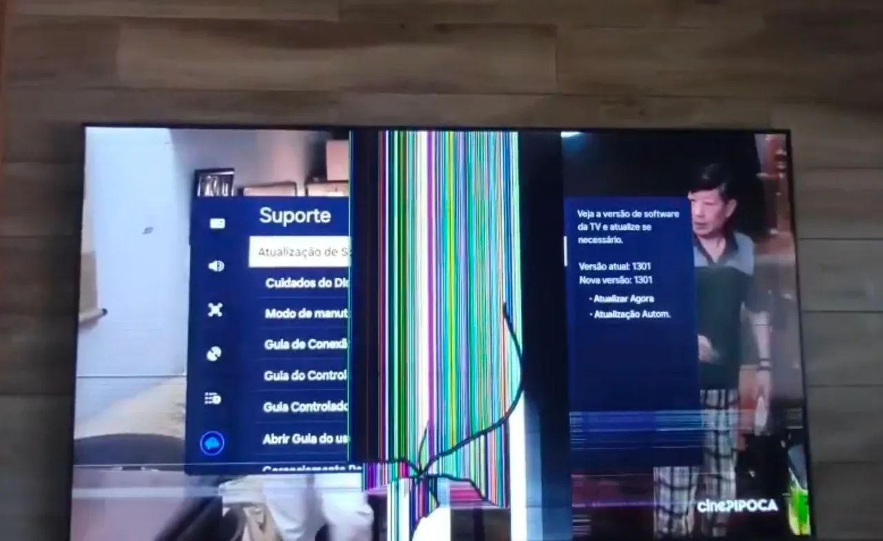 Smart TV Samsung 70" Tela Quebrada  - Foto 4