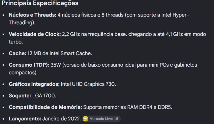 Processador i3 12100T 8 Nucleos - Foto 5