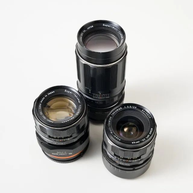 Kit Lentes Takumar Pentax Asahi 50mm/28mm/135mm