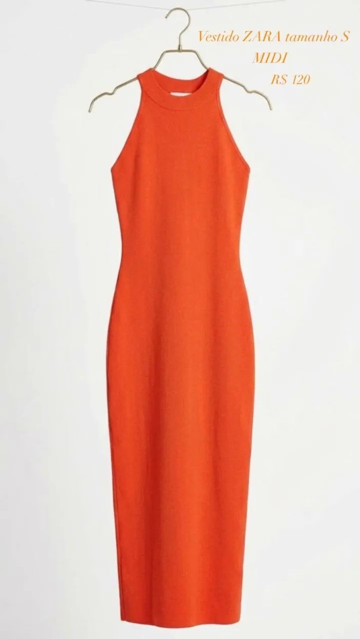 VESTIDO MIDI ZARA USADO 
