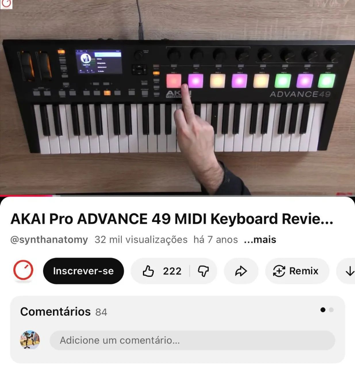 Controlador AKAI advanced 49 teclas nono zero  - Foto 3