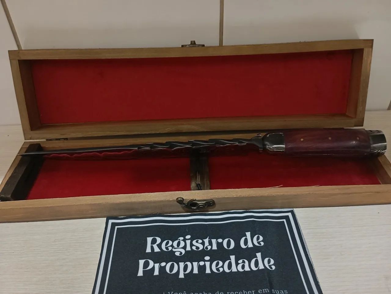 Faca, aço damasco  - Foto 2