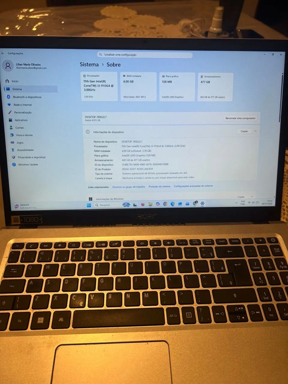 Notebook Acer Aspire 3 - Foto 5