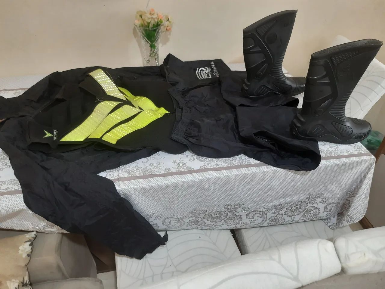 Capa de chuva bota e colete  - Foto 4