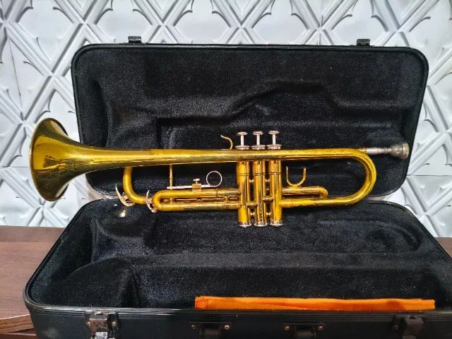 Trompete Condor Sib Classic Dourado Com Case E Bocal - Foto 4