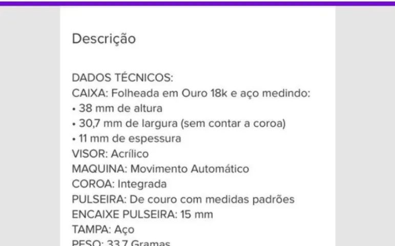 Relógio Mído folheado ouro Automático relíquia  - Foto 4