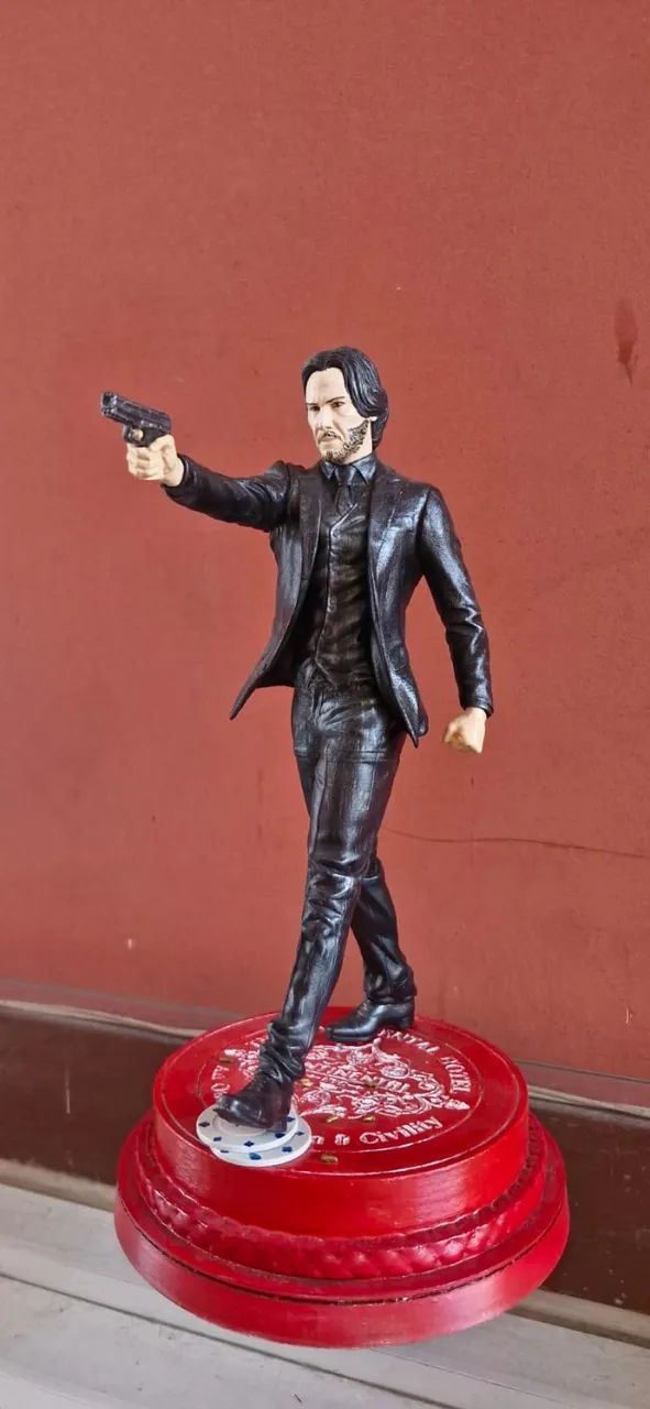 BONECO DO JHON WICK EM IMPRESSÃO 3D