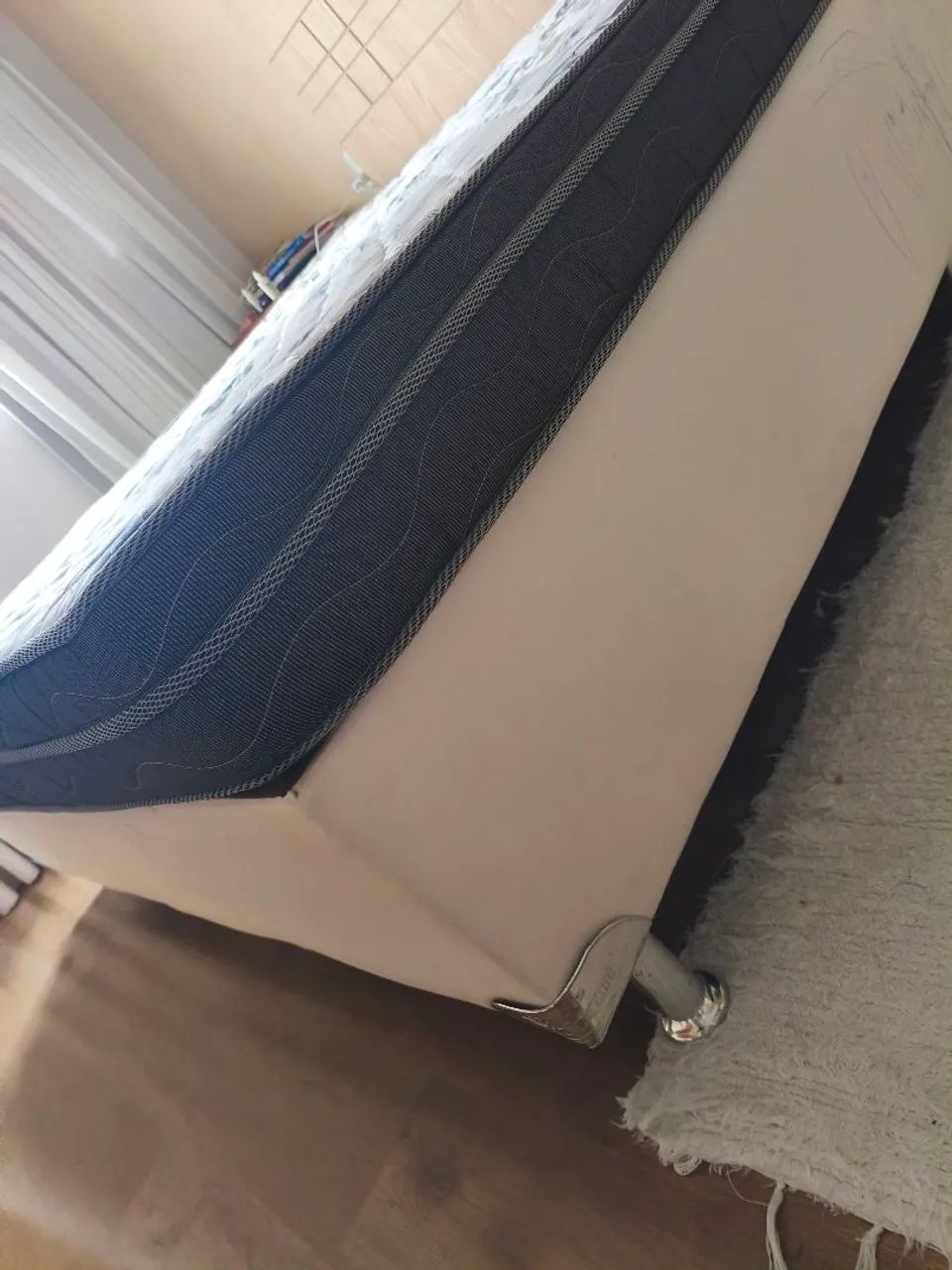 Cama box casal, com colchão king ótimo estado - Foto 3