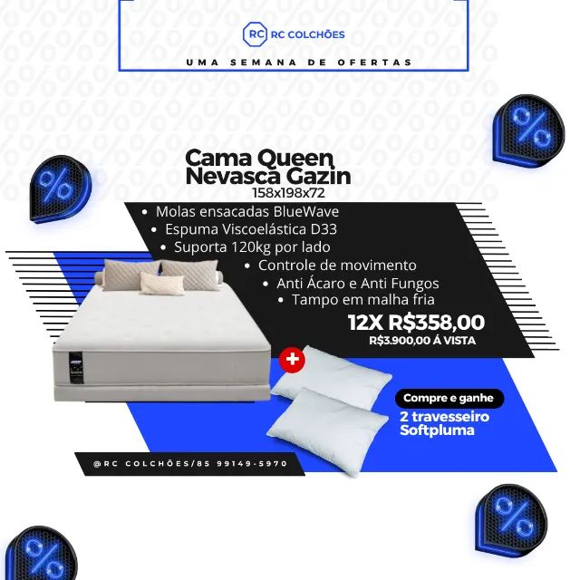Cama Queen Nevasca Gazin 