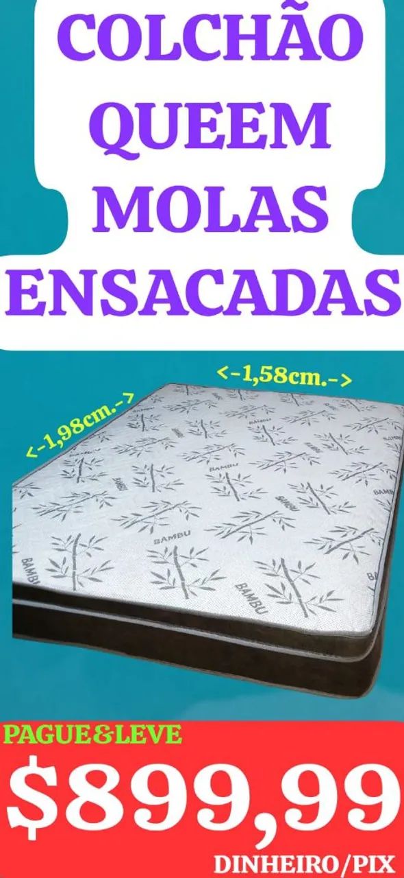 COLCHÃO QUEEN EM MOLAS, LEIAM: