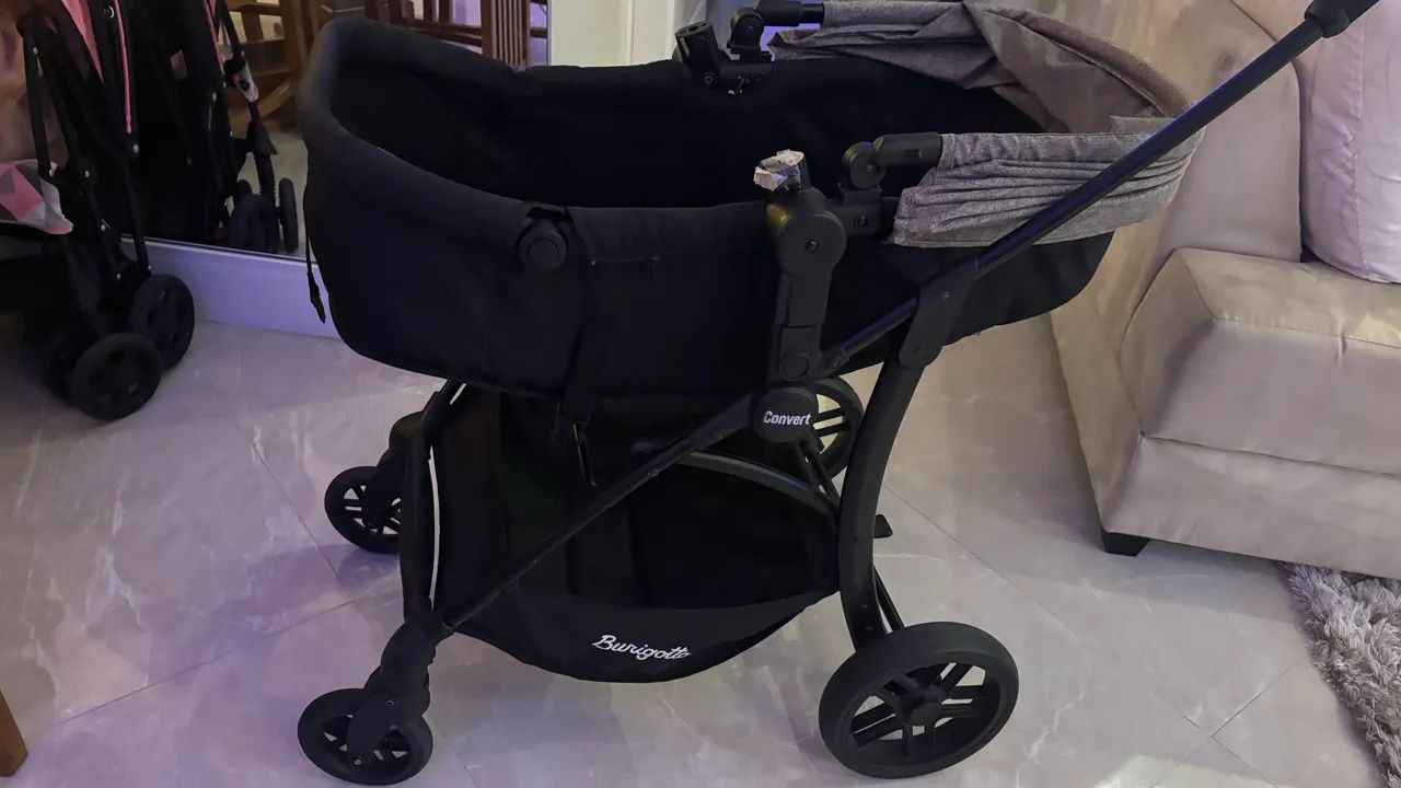 Carrinho de bebê com bebê conforto Burigotto Confort - Foto 5