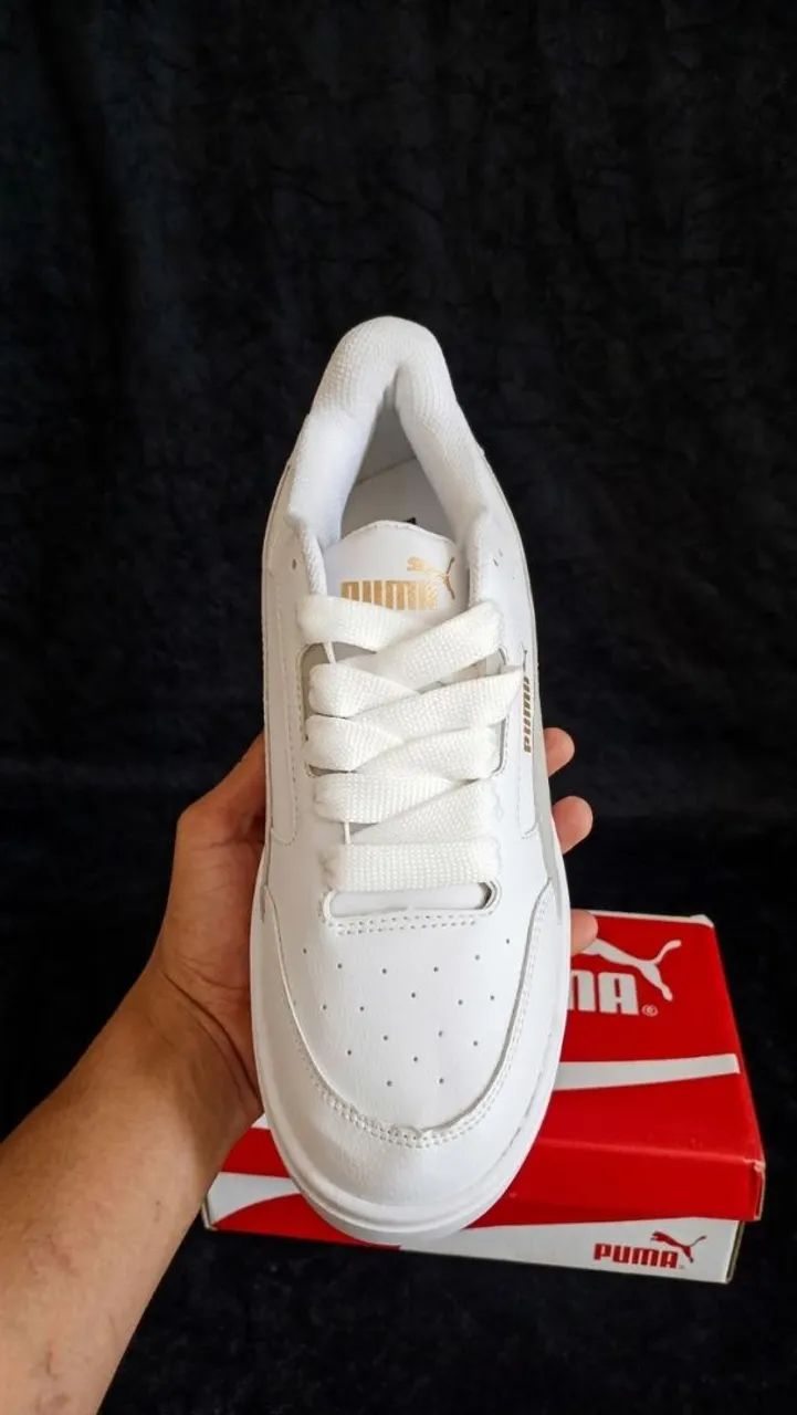 ?Tênis Puma Branco/Cinza - Foto 3