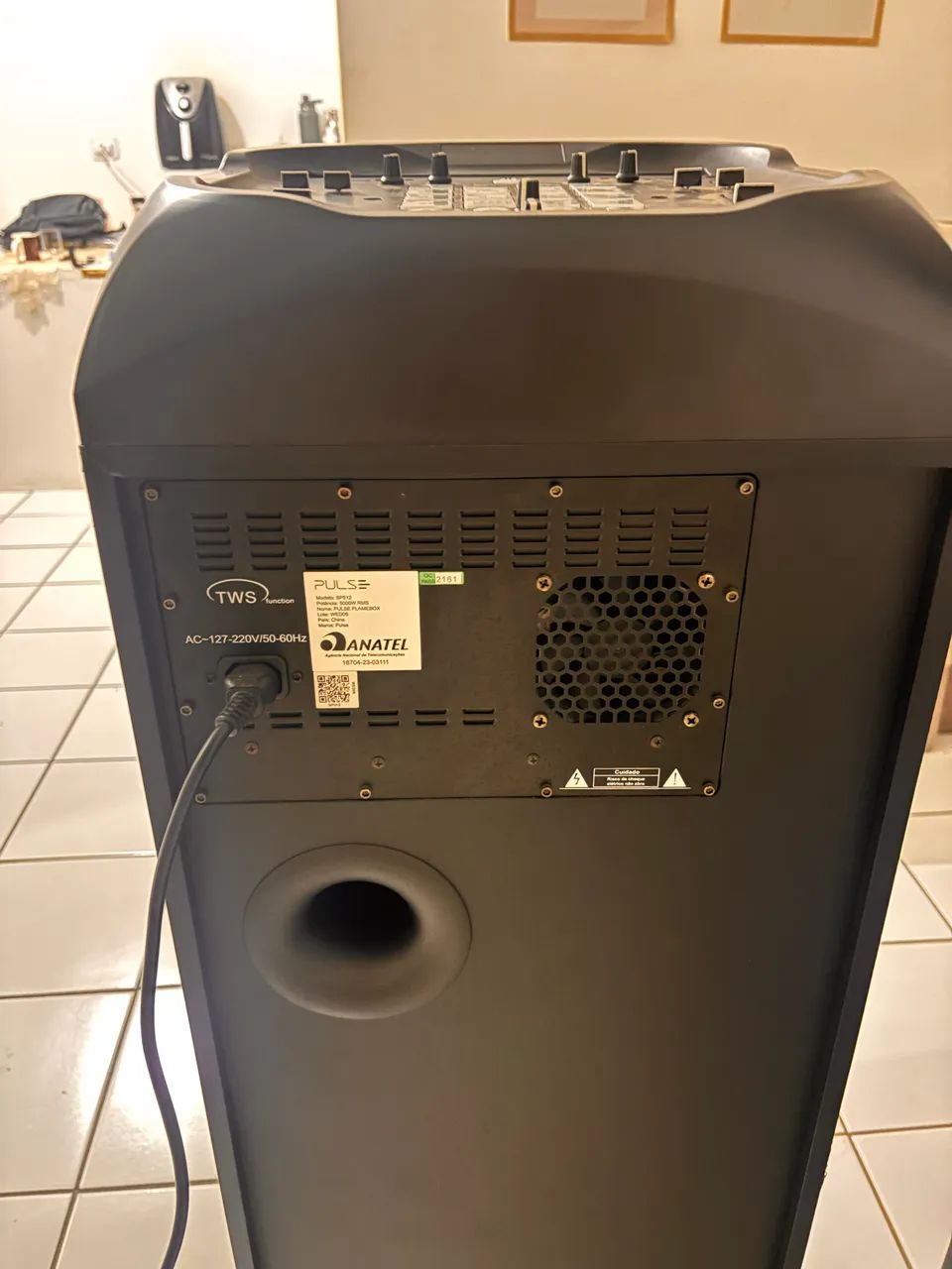 Pulse FlameBox SP512, uma torre de som amplificada com função DJ. - Foto 3