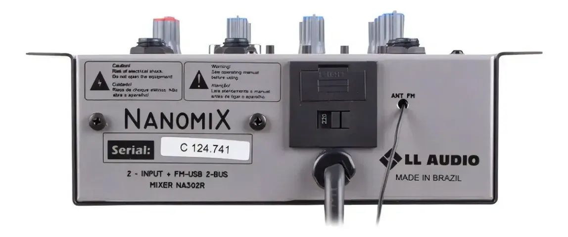 Mesa De Som Ll Audio Nanomix 2 Canais - Na302r Bt - C/ Voltagem