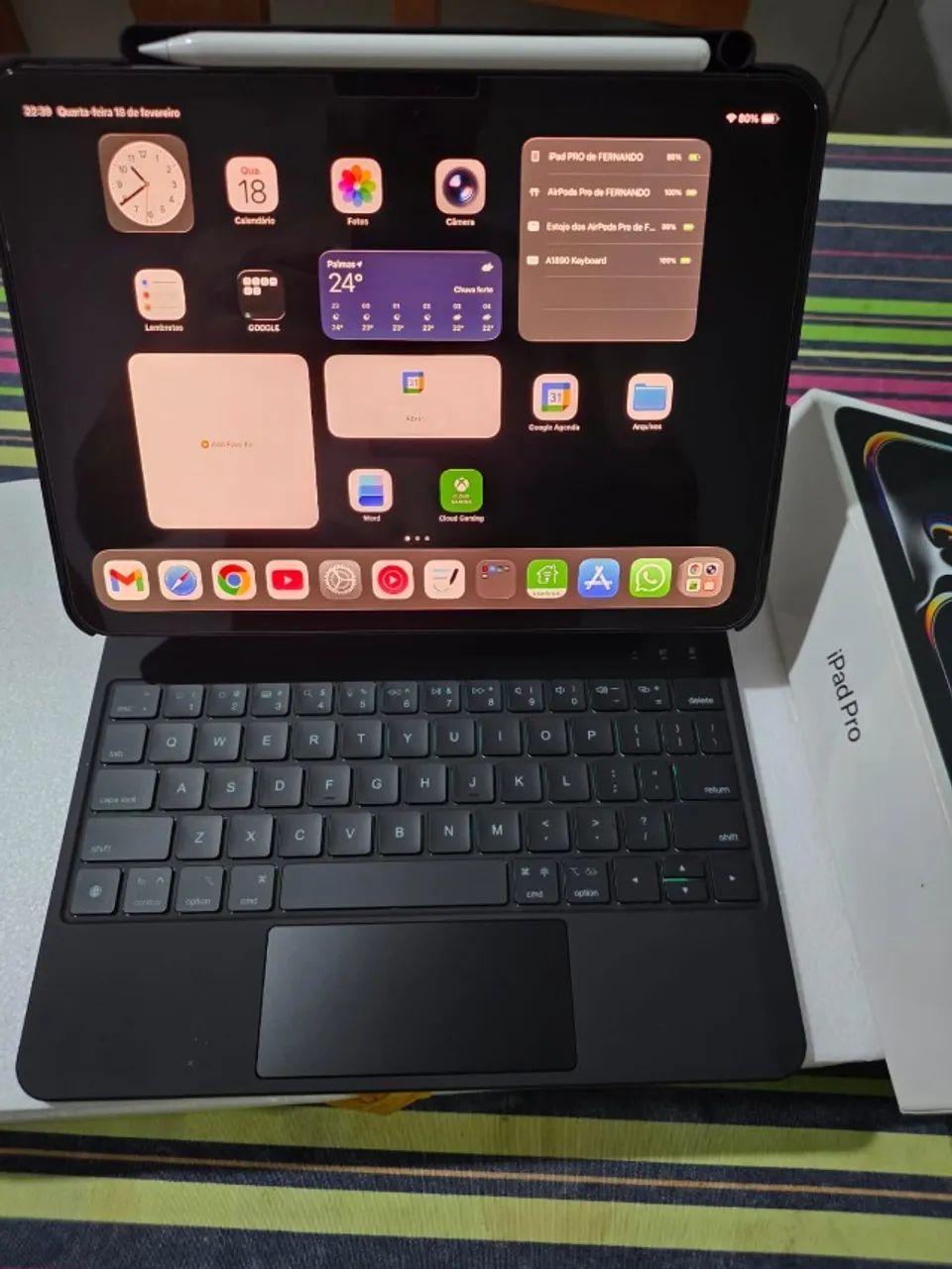 iPad Pro M4 (11 polegadas) 256GB - Estado de Novo + Capa Teclado e Película - Foto 4