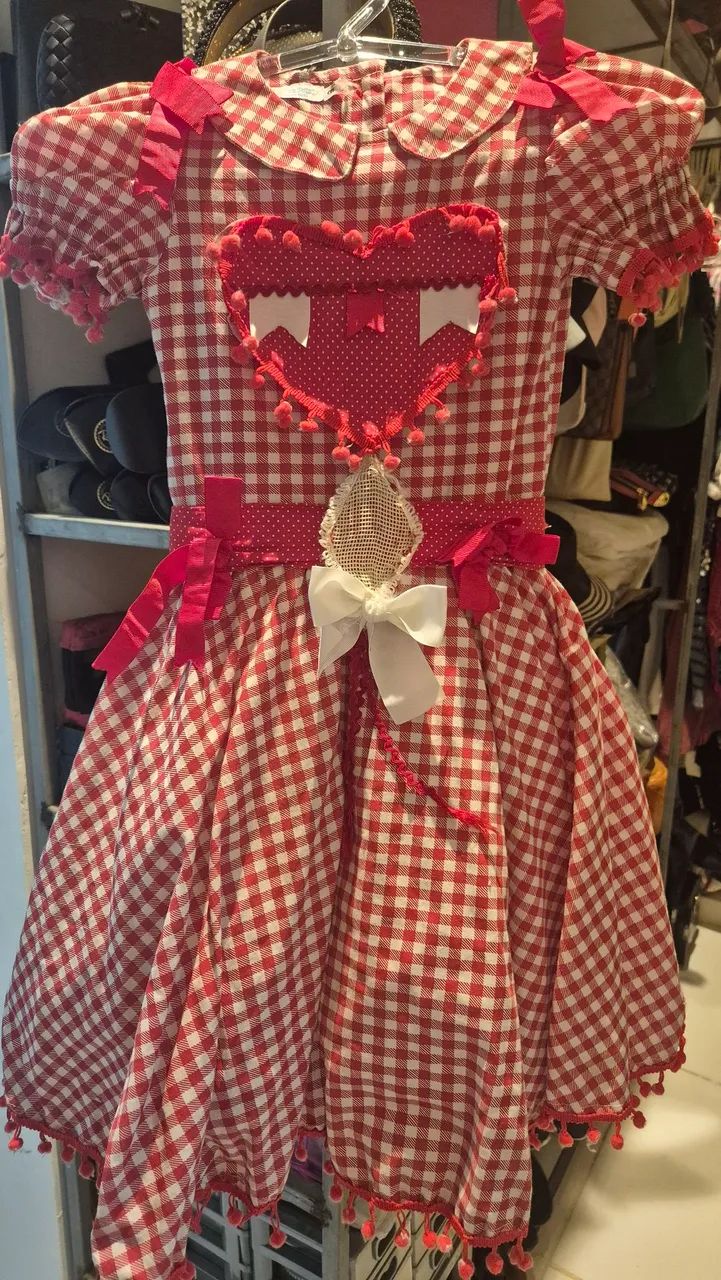 Vestido Junino xadrez 
