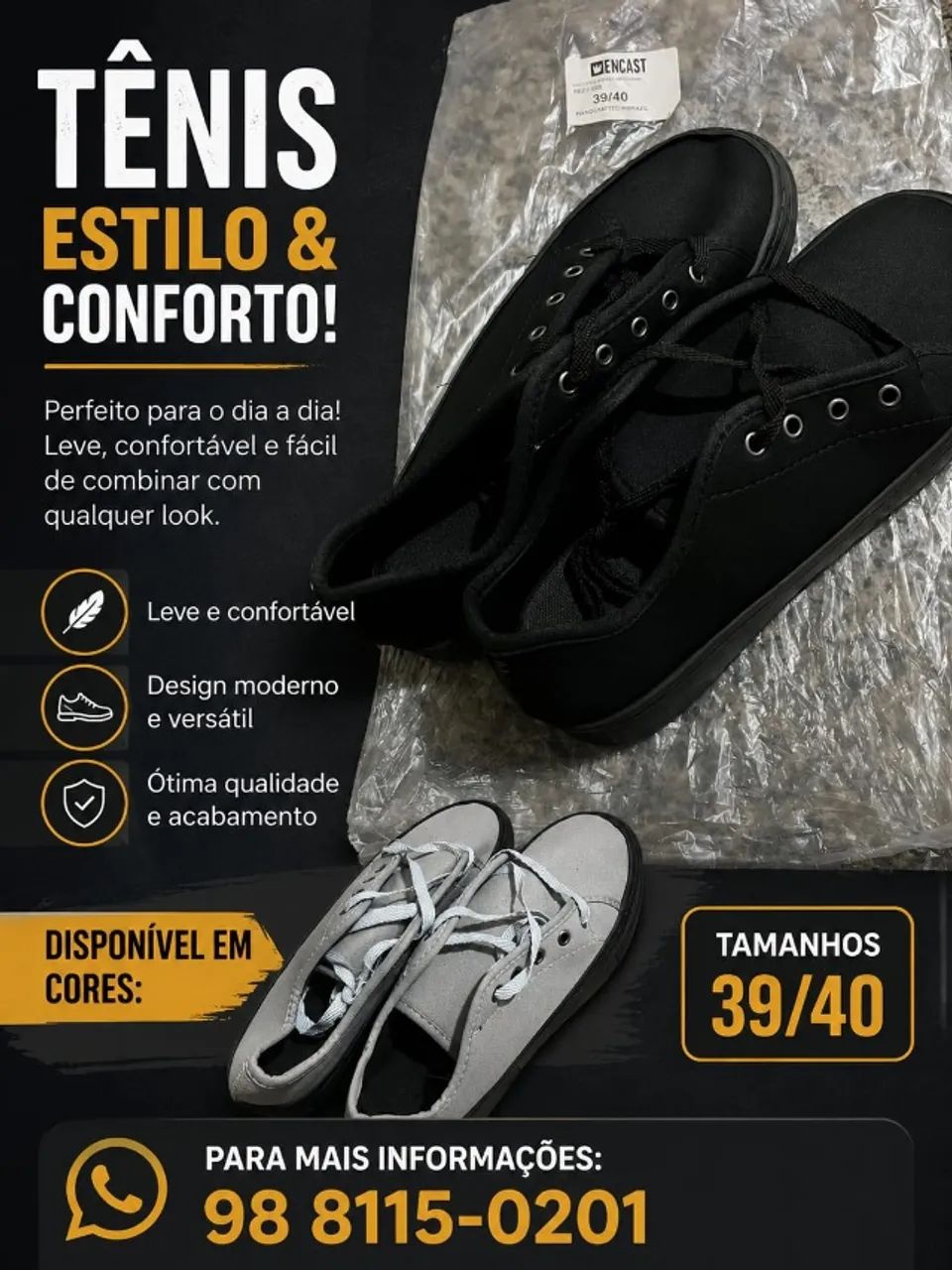 Sapatenis 100 reais
