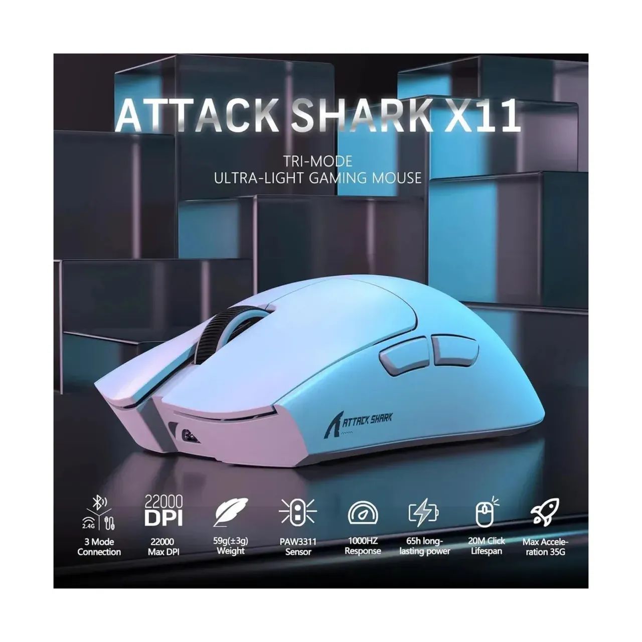 Mouse Gamer Attack Shark X11  - Foto 3