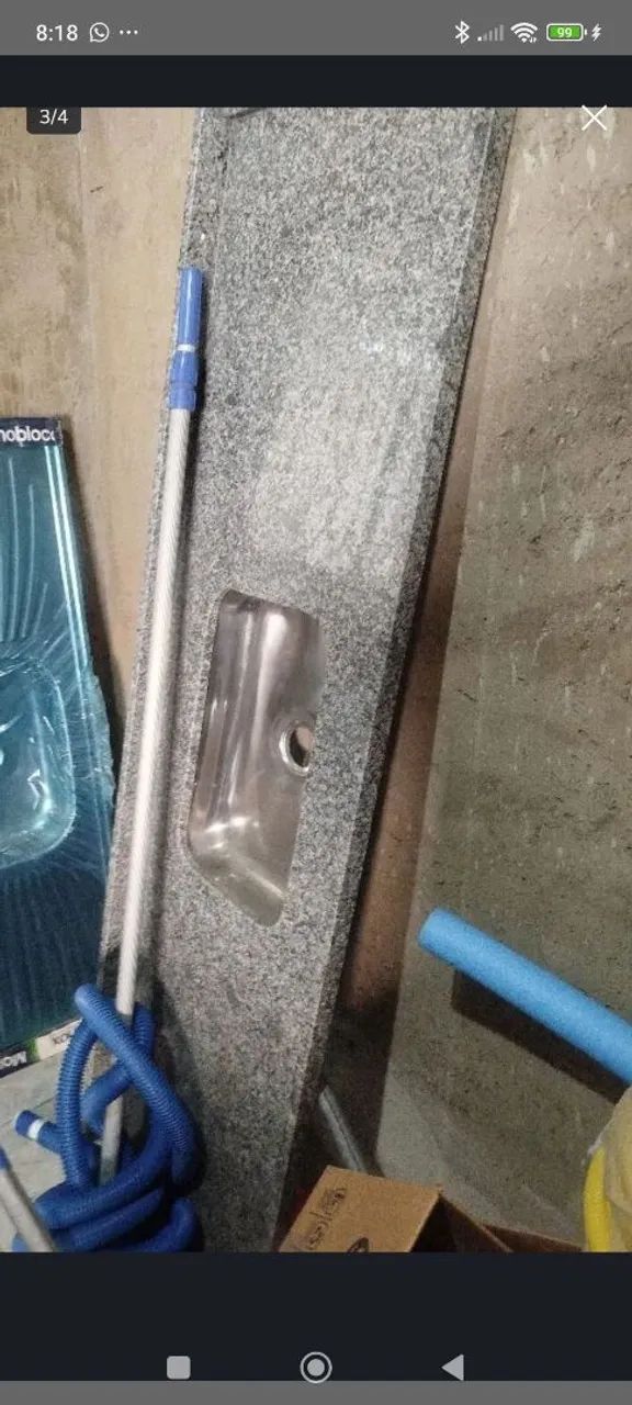 PIA DE GRANITO COM CUBA INOX. - Foto 3