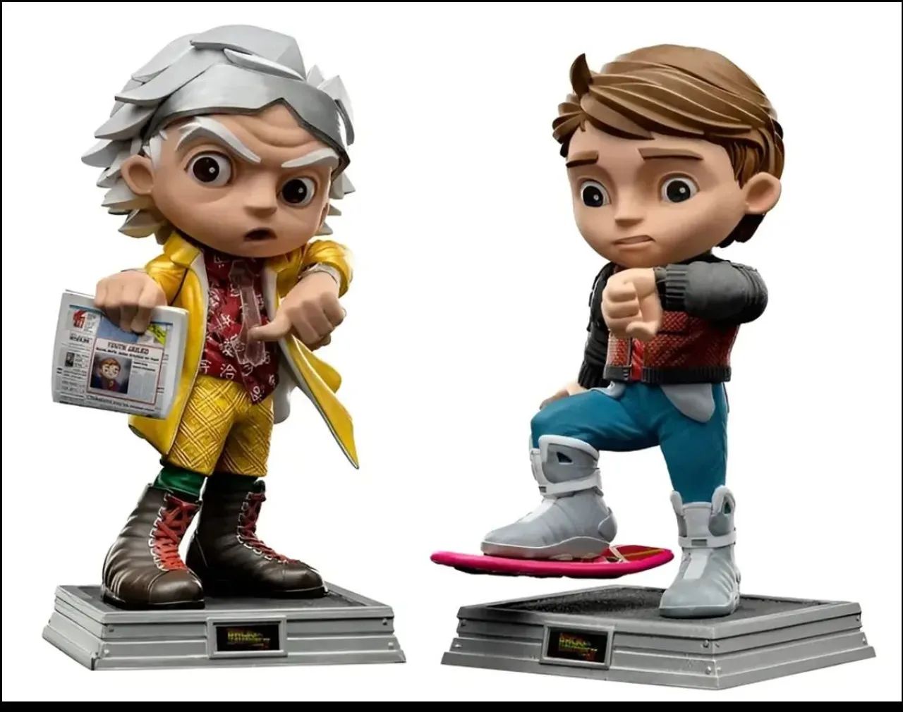 Pack De Volta para o Futuro 2 - Marty Mcfly e Doc Brown - Minico Iron Studios
