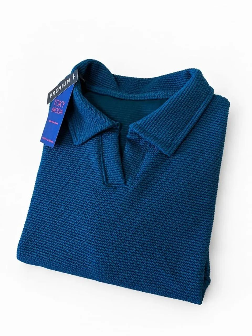 Camisa Polo Texturizada e Piquet - Foto 4