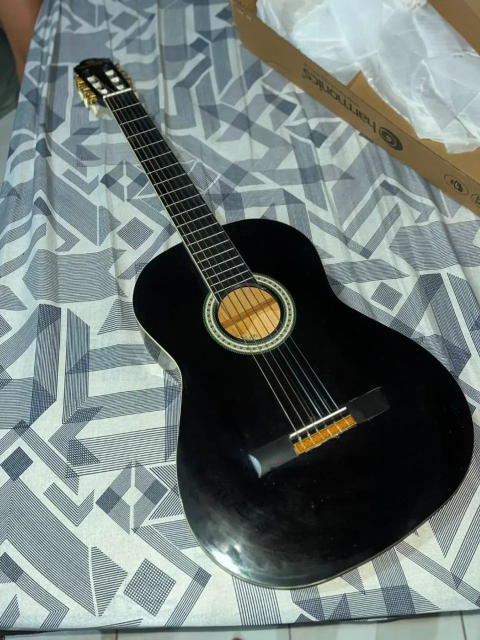 Violão harmonics nylon preto 