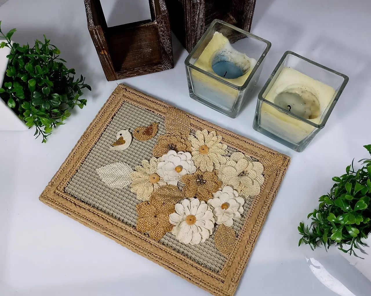 Decoração Rústica Castiçais e Quadro. - Foto 5