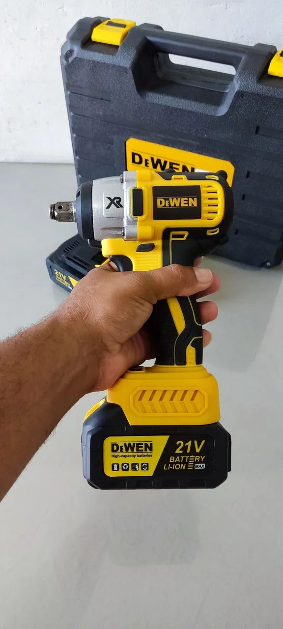 Chave de impacto 21 volts dewen com 2 bateria ? e maleta organizadora - Foto 2