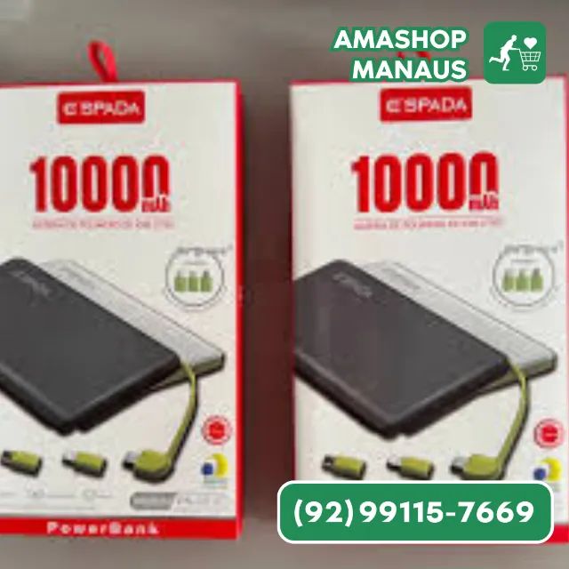 Carregador Portatil Power Bank 10000mAh Carga Rapida Usb