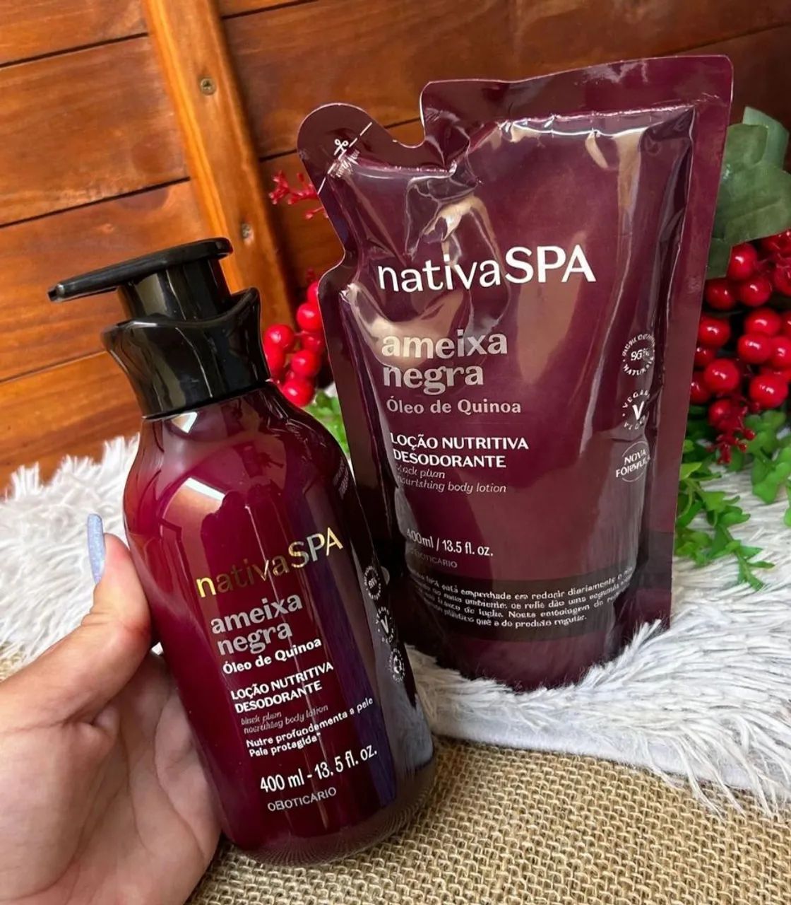 Kit Hidratante ameixa Negra Nativa SPA pote e refil