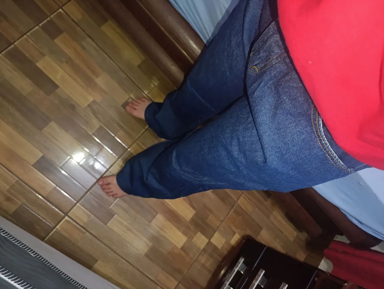 Calça jeans baggy balão masculina - Foto 4