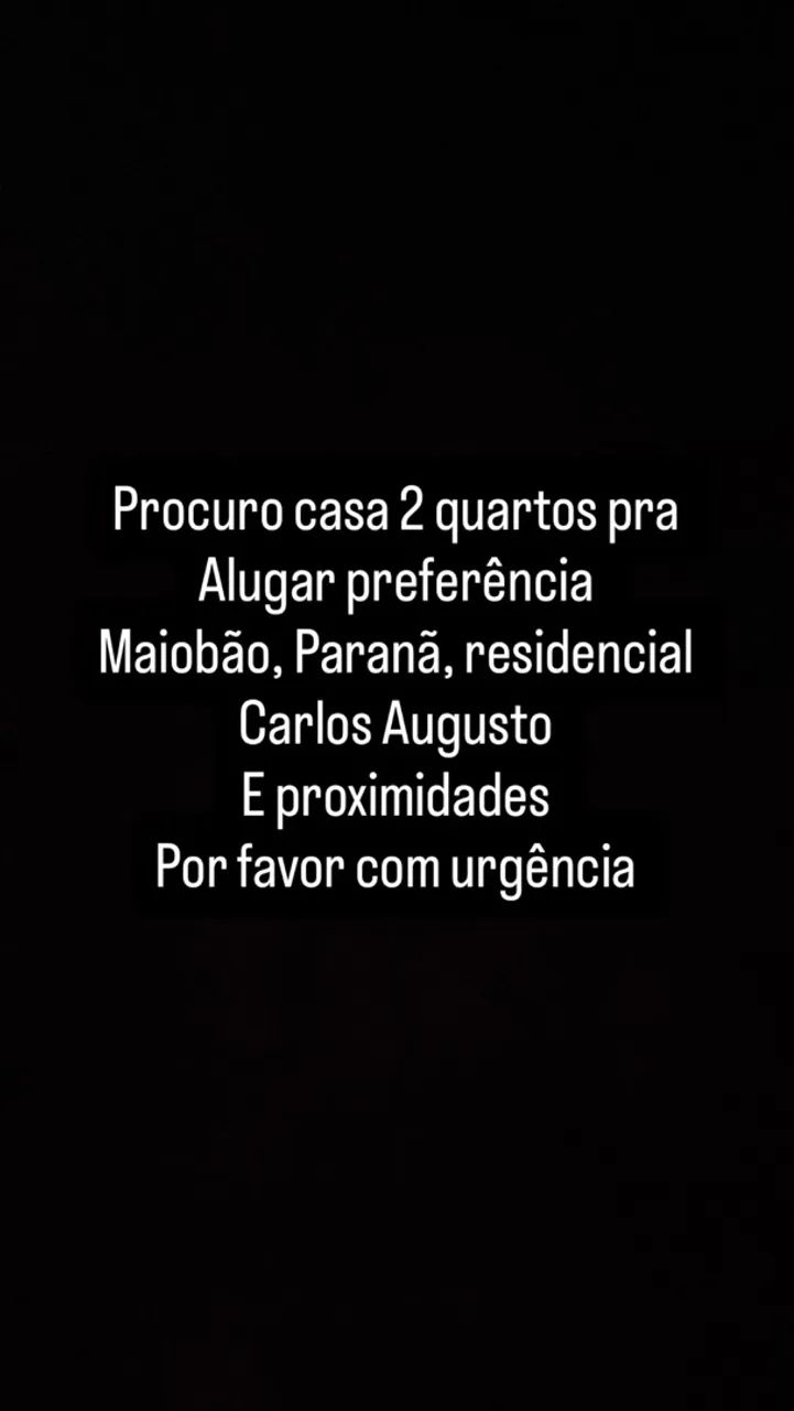Preciso alugar casa 