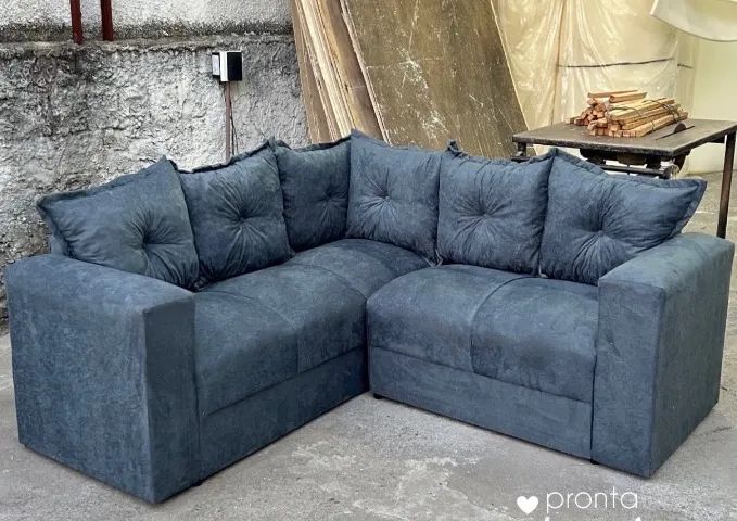 Sofá de Canto Cinza Novo439340447533649920